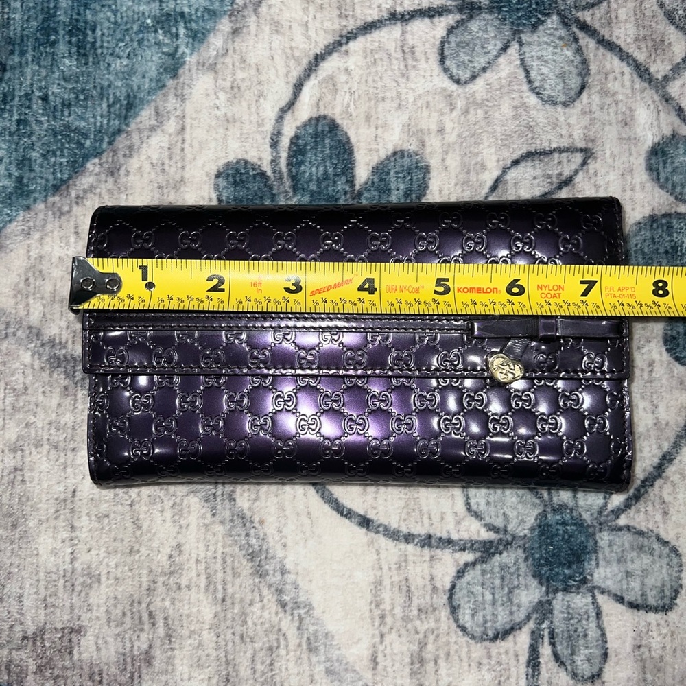 Gucci Shiny Microguccissima Leather Continental Wallet EUC normal wear - Picture 14 of 15